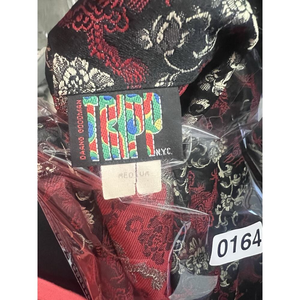 Vtg Tripp NYC Daang‎ Goodman Asian Inspired Button Jacket dragon Women's Medium - Picture 8 of 9